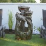 Alpine Corporation 41" Tall Indoor/Outdoor Rainforest Waterfall Fountain with LED Lights