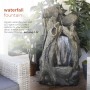 GRAND 52" TALL RAINFOREST FOREST FLOOR FOUNTAIN W/ LED LIGHTS 