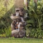 40" TALL ROCK WATERFALL FLOOR FOUNTAIN W/ LED