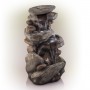 40" TALL ROCK WATERFALL FLOOR FOUNTAIN W/ LED