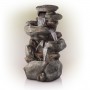 40" TALL ROCK WATERFALL FLOOR FOUNTAIN W/ LED