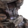 40" TALL ROCK WATERFALL FLOOR FOUNTAIN W/ LED