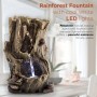 11" TALL WATERFALL TABLETOP FOUNTAIN W/ LED 