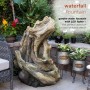 41" TALL TWO TIER LOG WATERFALL WITH LED LIGHT 