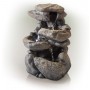 11" TALL LIGHTED 3 TIER ROCK FOUNTAIN 