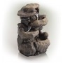 11" TALL LIGHTED 3 TIER ROCK FOUNTAIN 