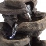 11" TALL LIGHTED 3 TIER ROCK FOUNTAIN 