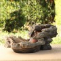 Rock Waterfall Fountain with LED Lights