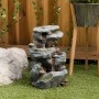 22" TALL ROCK WATERFALL FOUNTAIN WITH LED LIGHTS