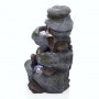 22" TALL ROCK WATERFALL FOUNTAIN WITH LED LIGHTS