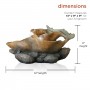 9" Tall Tabletop Leaf Fountain with LED Lights