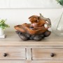 9" Tall Tabletop Leaf Fountain with LED Lights