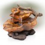 9" Tall Tabletop Leaf Fountain with LED Lights