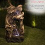 39" TALL TREE TRUNK FOUNTAIN WITH LED LIGHTS 