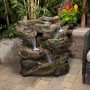 32" RAINFOREST TIERED FOUNTAIN WITH LED LIGHTS 