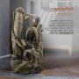 40" 5-Tiered Rainforest Tree Trunk Fountain with LED Lights