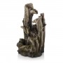 40" 5-Tiered Rainforest Tree Trunk Fountain with LED Lights