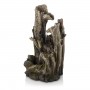 40" 5-TIERED RAINFOREST TREE TRUNK FOUNTAIN WITH LED LIGHTS 