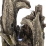 40" 5-Tiered Rainforest Tree Trunk Fountain with LED Lights