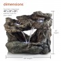 30" Tall Tiered Waterfall Rainforest Fountain w/ LED Lights