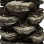 39" TALL TIERING ROCKS FLOOR FOUNTAIN W/ LED LIGHTS