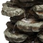 39" TALL TIERING ROCKS FLOOR FOUNTAIN W/ LED LIGHTS