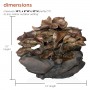 CASCADING LEAF TABLETOP FOUNTAIN WITH LED LIGHT