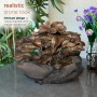 CASCADING LEAF TABLETOP FOUNTAIN WITH LED LIGHT