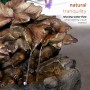 CASCADING LEAF TABLETOP FOUNTAIN WITH LED LIGHT