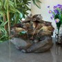 CASCADING LEAF TABLETOP FOUNTAIN WITH LED LIGHT