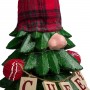 Alpine Corporation 28"H Polyresin Christmas Tree "Cheer" Gnome Decoration with Color Changing LED Lights