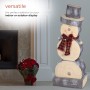 Alpine Corporation 38"H Indoor/Outdoor Christmas Snowman Statue Decoration with Wood Texture
