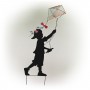 Solar Boy Silhouette with Colorful Kite and LED Lights 