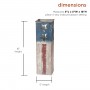 Alpine Corporation 16" Tall Indoor/Outdoor Rustic Metal American Flag Decorative Planter, Medium