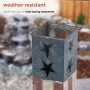 Alpine Corporation 16" Tall Indoor/Outdoor Rustic Metal American Flag Decorative Planter, Medium