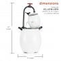 WHITE BARRELS & FAUCET TABLETOP FOUNTAIN 