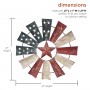 Alpine Corporation 21" Tall Indoor/Outdoor Patriotic Windmill Wall Art Decor