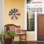 Alpine Corporation 21" Tall Indoor/Outdoor Patriotic Windmill Wall Art Decor