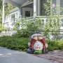 Mooning "Welcome" Gnome with Bird Statue