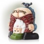 Mooning "Welcome" Gnome with Bird Statue
