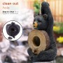 Alpine Corporation 10" Tall Outdoor Bear Shaped Hanging Birdhouse and Perch