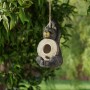 Alpine Corporation 10" Tall Outdoor Bear Shaped Hanging Birdhouse and Perch