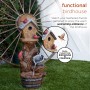 CARDINAL BIRDHOUSE CASCADING BARREL FOUNTAIN