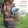 CARDINAL BIRDHOUSE CASCADING BARREL FOUNTAIN