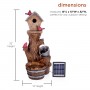 Alpine Corporation Solar-Powered Cascading Barrel Fountain and Cardinal Birdhouse , 32" High