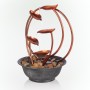 METAL LEAF MULTI-TIER TABLETOP FOUNTAIN WITH STONES 