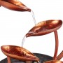 METAL LEAF MULTI-TIER TABLETOP FOUNTAIN WITH STONES 