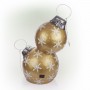 Alpine Corporation Holiday "Merry Christmas" Stacked Ornaments Statue with Color Changing LED Lights, Gold